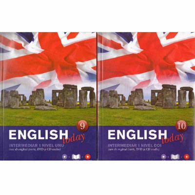 - English today - intermediar 1 nivel 1,2,3,4 (carte, dvd si CD audio) - 133421 foto