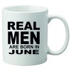 Cana alba personalizata &quot; Real Men are born in June&quot;, INOVATIX&reg;. 330ml, Oem