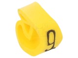 Markere galbene PVC pentru cabluri 4-10mm