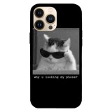 Husa compatibila cu Apple iPhone 11 Pro Max model Why u looking at my phone, Silicon, TPU, Viceversa, Transparent, Carcasa