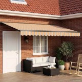 vidaXL Cort electric retractabil 4,5 &times; 3,5 m Poliester cu acoperire PU 3421646