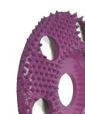 Disc sculptura in lemn SABURR - &Oslash; 100 mm plat cu gauri de ventilare granulatia MEGA Aspru