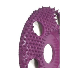 Disc sculptura in lemn SABURR - &Oslash; 100 mm plat cu gauri de ventilare granulatia MEGA Aspru