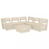 vidaXL Set mobilier pentru grădină, 6 piese, lemn de molid tratat