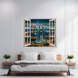 Folie imprimata color pentru decor perete locuinta, dimensiune 125 x 110cm, model: VIEW TO HAVEN 04, AVEX