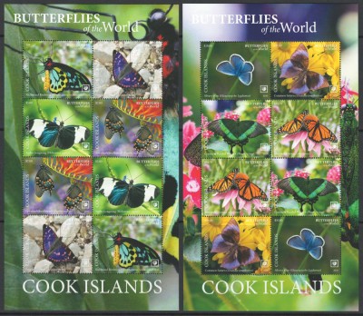 Cook Islands 2020 Mi 2287/94 klb MNH - Fluturi (320 &amp;euro;) foto