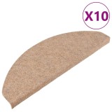 Cumpara ieftin Covorase de scari autoadezive, 10 buc., bej, 65x22,5x3,5 cm
