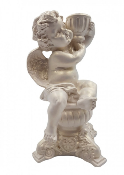 Statueta decorativa, Inger, Alb, 23 cm, DV101-22P