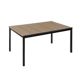Masa Gradina Keter Porto 160 Plastic 159x95cm Efect Lemn Rezistenta UV Gri 6 Persoane