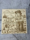Puzzle din lemn cu gravura artistica
