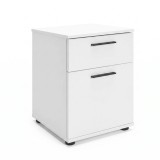 Cumpara ieftin Noptiera Adore White, 2 sertare, Usa reversibila, Alb, 40x57x41 cm