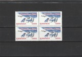 ROMANIA 2004 LP 1646 TAROM 50 DE ANI EXISTENTA BLOC DE 4 TIMBRE MNH
