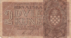 Croatia 2 Kuna 1942 VG foto