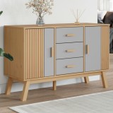 VidaXL Dulap &quot;OLDEN&quot;, gri și maro, 114x43x73,5 cm, lemn masiv pin