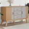 Gossi dulap &quot;olden&quot;, gri si maro, 114x43x73,5 cm, lemn masiv pin