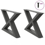 Cumpara ieftin Picioare pentru măsuță de cafea, 2 buc., antracit, 60x(30-31,3) cm, oțel