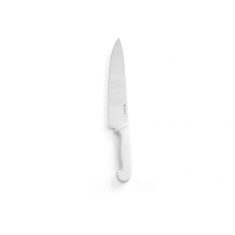 Cutitul bucatarului, lama inox solid 24 cm, lungime totala cutit 38.5 cm, maner alb, Hendi, respecta normele de igiena HACCP foto