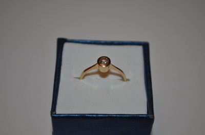 INEL AUR 18K + 1 Diamant = 0.25ct. - Model Solitaire - De logodna ! foto