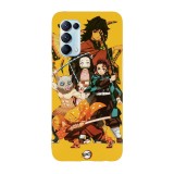 Husa compatibila cu Oppo A54 5G model Kimetsu No Yaiba, Silicon, TPU, Viceversa, Transparent, Carcasa