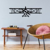 Cumpara ieftin Accesoriu decorativ de perete metalic Metal-394 Negru 70x23 cm