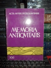 MEMORIA ANTIQUITATIS , VOL. XXI , MUZEUL DE ISTORIE PIATRA-NEAMT , 1997
