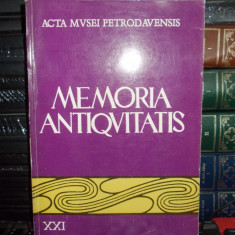 MEMORIA ANTIQUITATIS , VOL. XXI , MUZEUL DE ISTORIE PIATRA-NEAMT , 1997