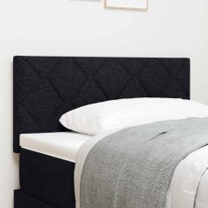 vidaXL Tăblie cap cu lumini cu bandă LED Negru 100 cm țesătură 3338202