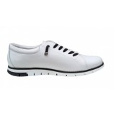 Adidasi Barbati Piele Naturala ASEALB Alb Ciucaleti, Fabricati in Romania, Confortabili, Usori, Sport, Marimi 37-44
