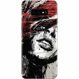 Husa silicon pentru Samsung Galaxy S10 Lite, Byroglyphics Woman Drawing