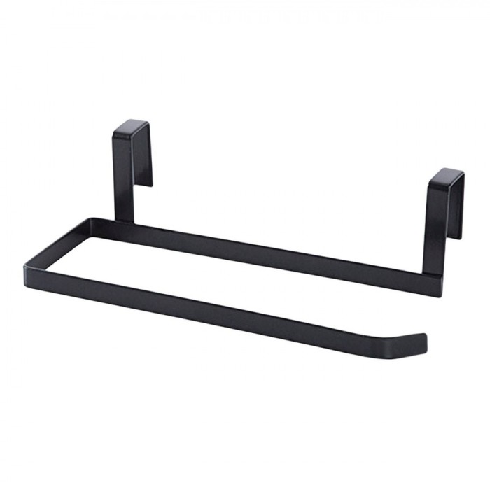 Suport Metalic pentru H&acirc;rtie de Bucătărie, Negru, Dimensiuni 24x6.5x7 cm