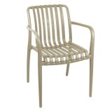 Cumpara ieftin Scaun de gradina Zoi plastic PP nuanta cappuccino 58.5x54x80 cm