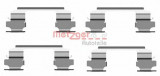 Set accesorii, placute frana NISSAN X-TRAIL (T30) (2001 - 2013) METZGER 109-1686