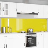 Cumpara ieftin Spate de bucătărie 2 pcs Galben 120 x 60 cm sticlă securizată
