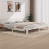 VidaXL Cadru de pat, alb, 200x200 cm, lemn masiv de pin