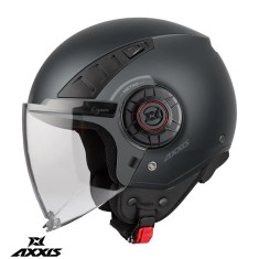 Casca pentru scuter - motocicleta Axxis model Metro S A2 titanium mat (open face) &ndash; omologare noua ECE 22.06 &ndash; tip viziera: MT-V-26B M (57/58cm)