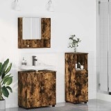 Cumpara ieftin Set de mobilier pentru baie 3 buc. Stejar fumuriu