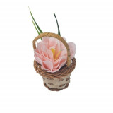 Cosulet, aranjament floral trandafiri &quot;Cosulet cu flori&quot;, flori de sapun, model m4, 30x17x15 cm