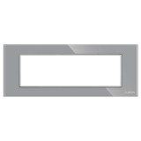 Rama Luxion Italian LXI-GF006GY, 6 module, gri pentru priza/intrerupator
