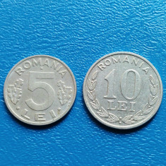 Moneda Romania 5 lei si 10 lei 1995
