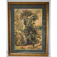 Stefan Hotnog (1920-1993), pictor si grafician iesean - Peisaj de toamna / 1967
