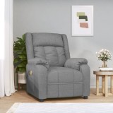 VidaXL Fotoliu de masaj, gri deschis, material textil