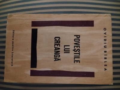 Ovidiu Birlea Povestile lui Creanga, editie princeps foto