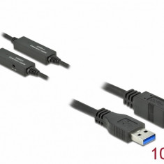 Cablu USB 3.2 Gen 1-A la USB-B activ T-T 10m Negru, Delock 85380