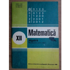Ion D. Ion - Matematica. Algebra, manual pentru clasa a XII-a