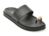 Cumpara ieftin Papuci ALDO negri, BEACHSTROLL 001, din piele naturala
