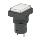 Indicator luminos LED alb 24V &Oslash;16 mm patrat pentru panou, Breckner Germany
