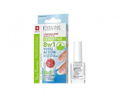 Tratament profesional pentru unghii 8 in 1, Eveline Cosmetics, Sensitive,12 ml foto