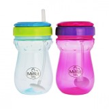 Cana anticurgere cu pai mobil 6+ Baby, 360ml, Minut