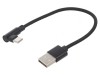 Cablu USB 2.0 USB-A la USB-C 0.2m Negru, Gembird