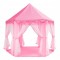 Cort de joaca pentru copii, Kruzzel, hexagonal, cu perdele, roz, 135x140 cm GartenVIP DiyLine